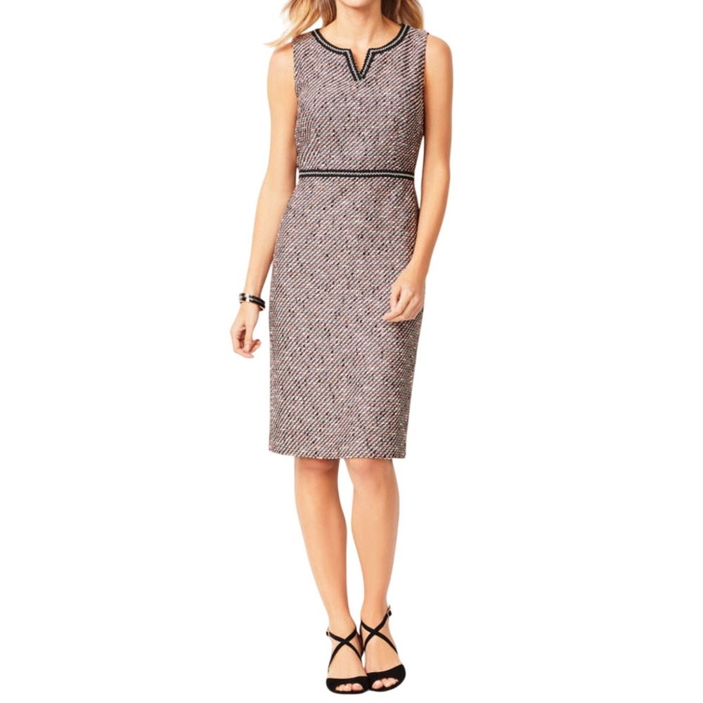 FINAL CLEARANCE NWT Talbots‎ Tweed Split-Neck Sheath Dress 14W